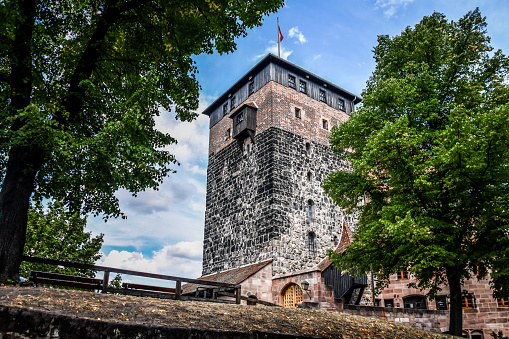 Low Angle View Of Heathen Tower In Nuremberg, Germany
