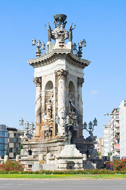 istock fountain on Plaza de Espana, Barcelona 160516560