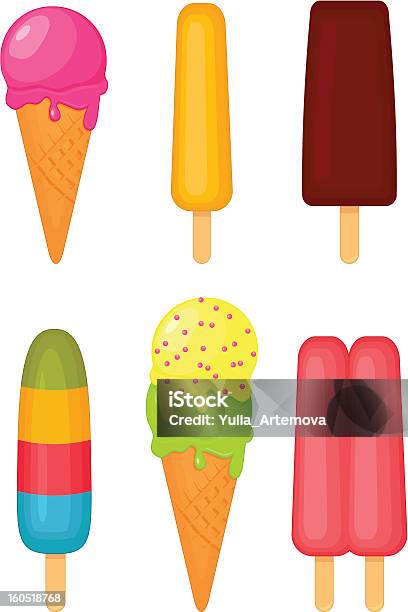 Wektor Kolekcja Lody - Stockowe grafiki wektorowe i więcej obrazów Bez ludzi - Bez ludzi, Chłodny, Clip Art