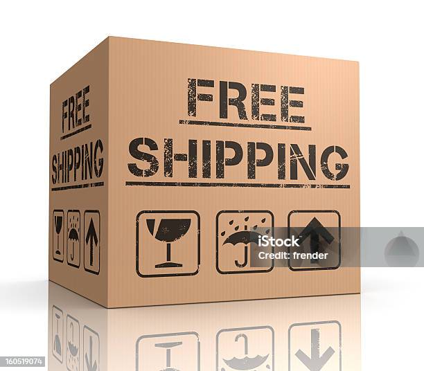 La Caja De Cartón De Envío Foto de stock y más banco de imágenes de Envío gratuito - Frase corta - Envío gratuito - Frase corta, Libertad, Transporte de carga