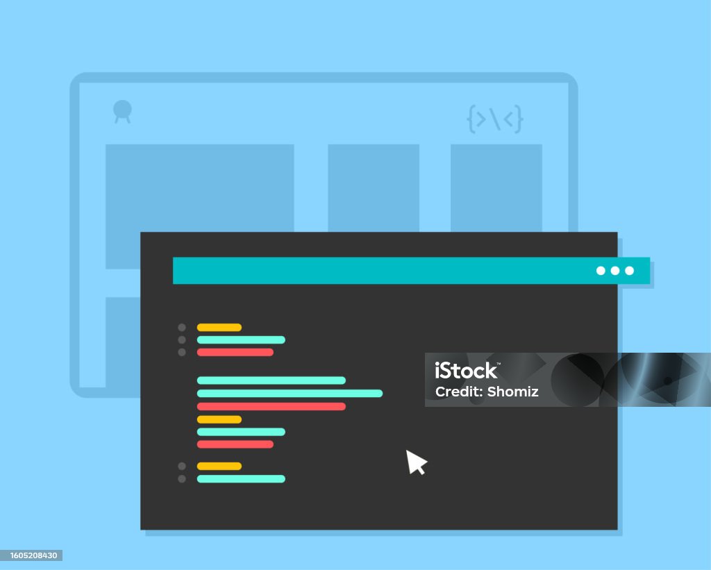 Programming Code Application Window Stock Illustration - Download Image ...