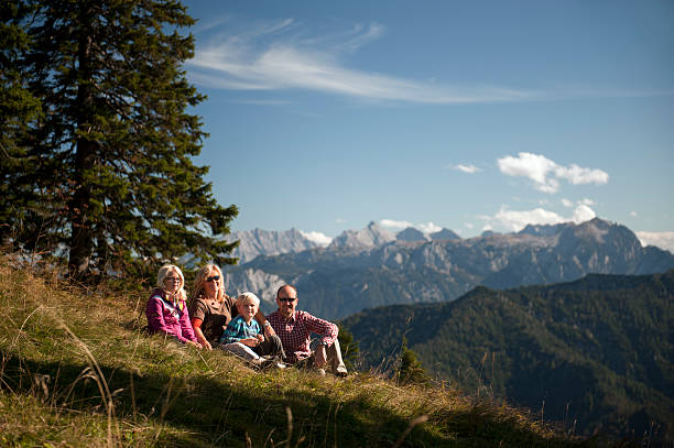 istock Happy family in the mountains. 160525157