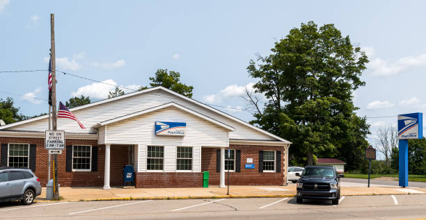 The Waterford, Pennsylvania, USA post office on High Street stock photo
