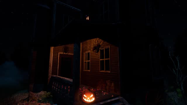 Lonely, gloomy house of Jack on the eve of Halloween.