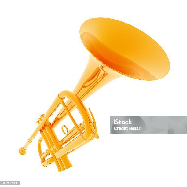 Trompete - Fotografias de stock e mais imagens de Amarelo - Amarelo, Barulho, Corneta