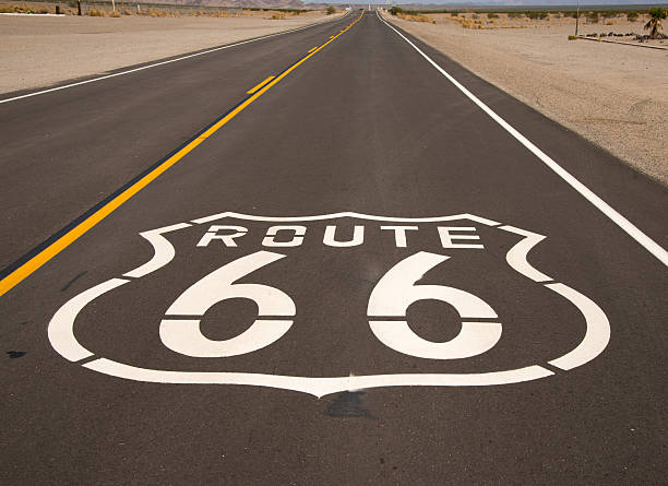 istock A Historic Route 66 painted on a highway 160525776