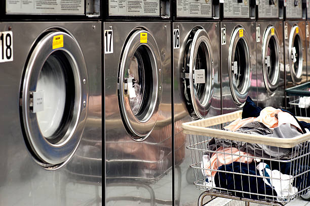 washing machines stock photo