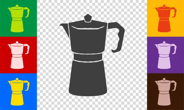 Vector illustration of Moka coffee maker icon.