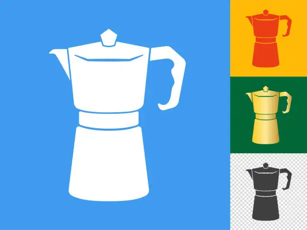 Vector illustration of Moka coffee maker icon.