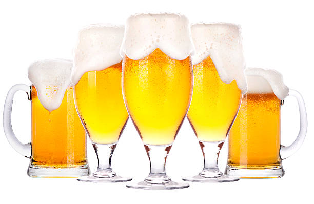 istock Frosty glass of light beer set isolated 160528835
