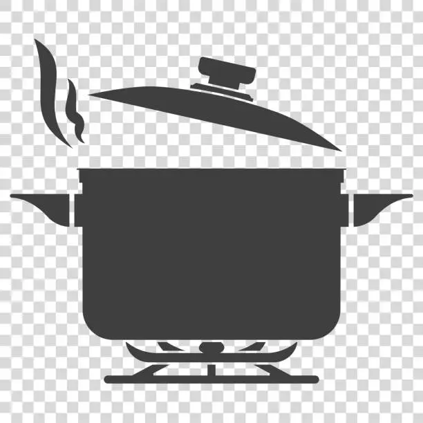 Vector illustration of Cooking pan and pot icon.