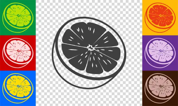 Vector illustration of Orange fruit icon.