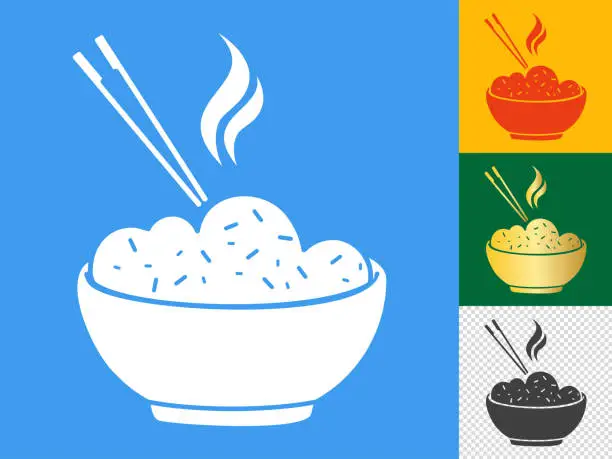 Vector illustration of Rice bowl icon.