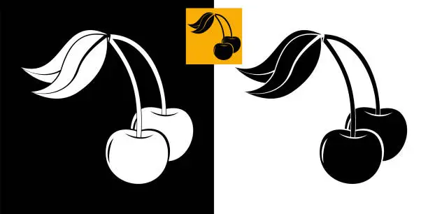 Vector illustration of Cherry icon.