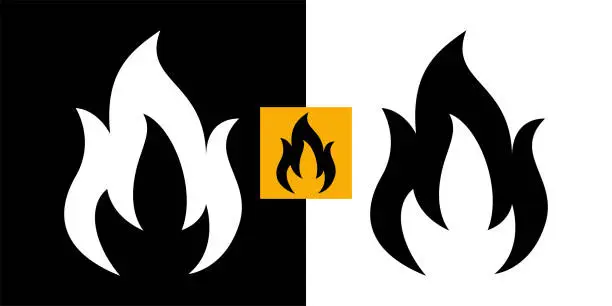 Vector illustration of Fire icon.