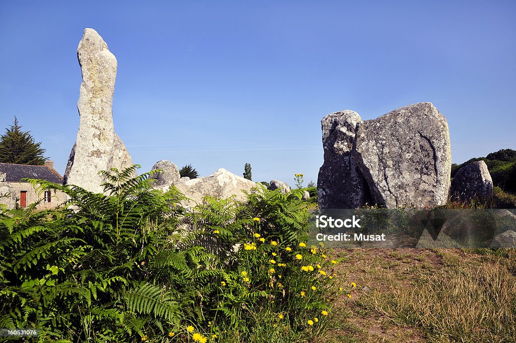 Zona di pietre verticali a Erdeven in Francia - Foto stock royalty-free di Ambientazione esterna