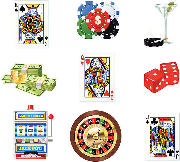 ilustraciones, imágenes clip art, dibujos animados e iconos de stock de casino iconos de - martini martini glass dirty martini olive