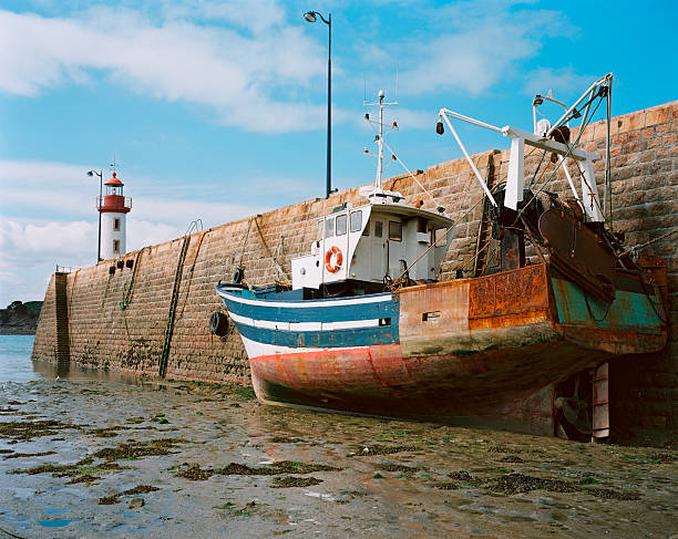 Low tide in the harbor of Erquy, Brittany