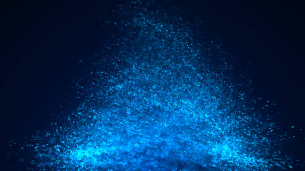 istock Tornado, abstract digital swirl. Motion. Rotating swirling shapes particles. Tornado formation. 3d rendering. 1605340157