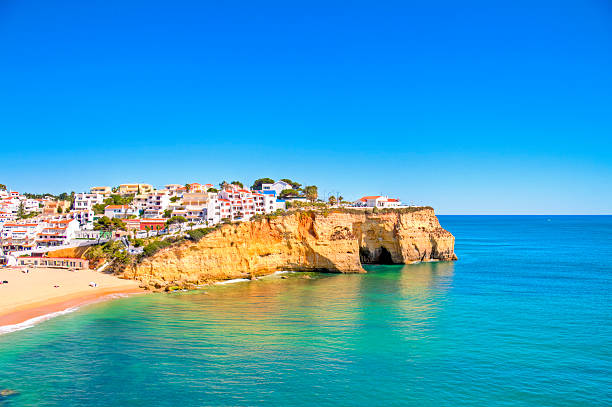 The village Carvoeiro in Algarve Portugal The village Carvoeiro in the Algarve Portugal algarve stock pictures, royalty-free photos & images