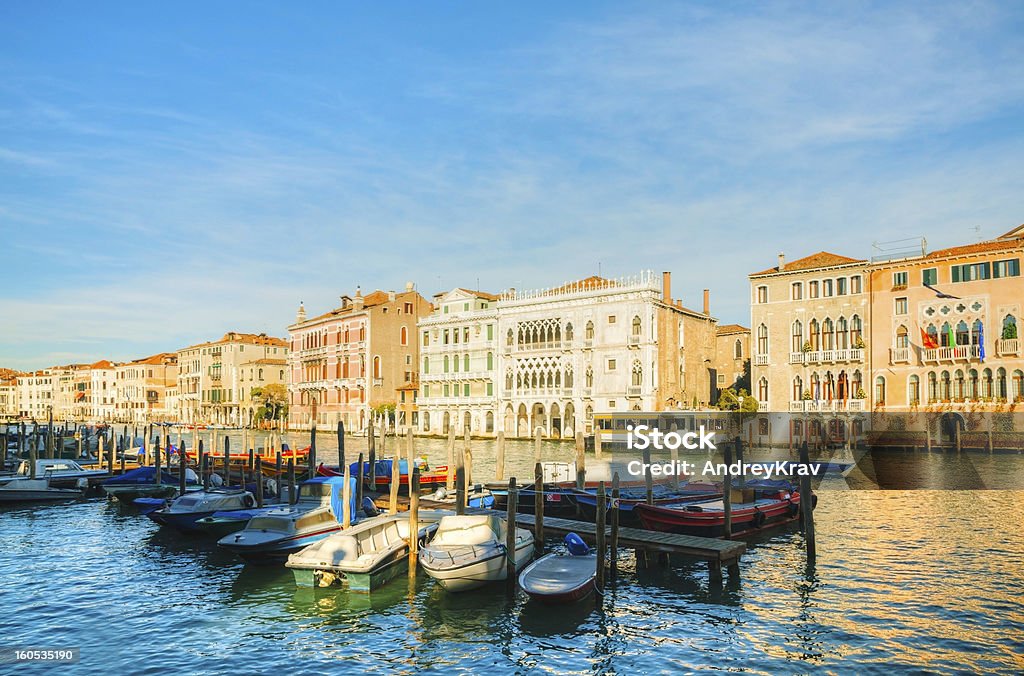 Widok na kanał Grande w Wenecji, Włochy - Zbiór zdjęć royalty-free (Architektura)