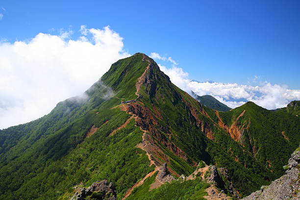 Mountain peak View of Mt. Yatsugatake in summer, Nagano, Japan crag stock pictures, royalty-free photos & images