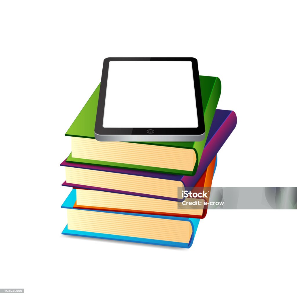 Libri ans tablet pc - arte vettoriale royalty-free di Astratto