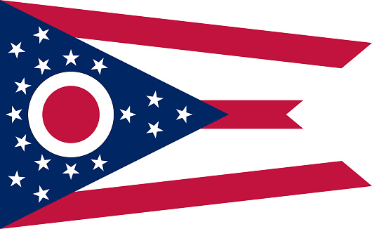 Flag of the State of Ohio. Vector illustration