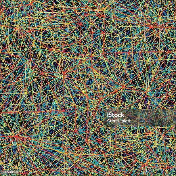 Chaotic Wires Abstract Vector Background Stock Illustration - Download Image Now - Abstract, Backgrounds, Bizarre