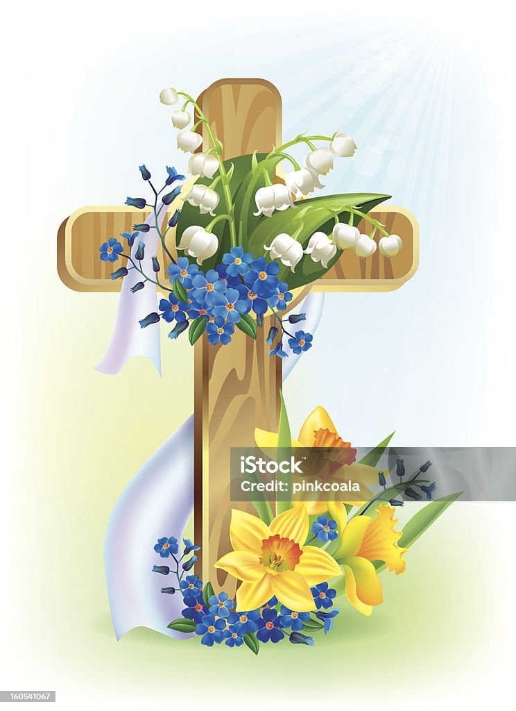 Pasqua cross - arte vettoriale royalty-free di Croce religiosa