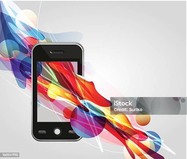 Мобильный Телефон — стоковая векторная графика и другие изображения на тему Абстрактный - Абстрактный, Беспроводная технология, Векторная графика
