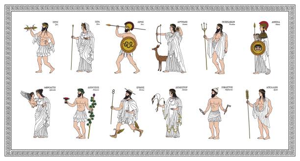ภาพประกอบสต็อกที่เกี่ยวกับ “12 เทพเจ้าโอลิมปิก - greek god”