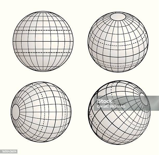 Globe Stock Illustration - Download Image Now - Latitude, Longitude, Striped