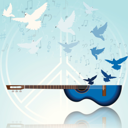 Music of peace vector illustrator EPS10