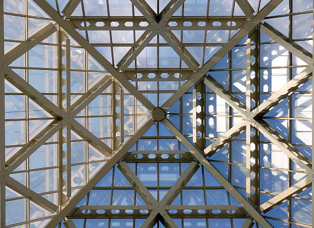 istock Glass roof in modern office building 160547148