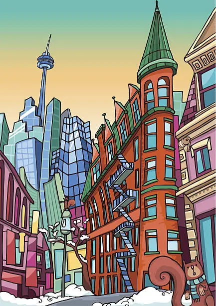 Vector illustration of Love Toronto