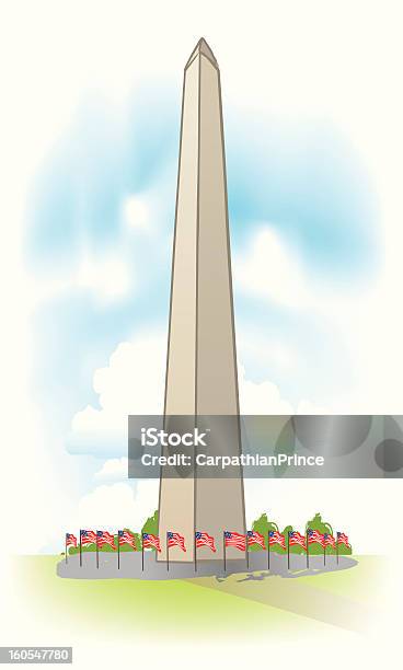 Pomnik Waszyngtona - Stockowe grafiki wektorowe i więcej obrazów Pomnik Waszyngtona - Pomnik Waszyngtona, Obelisk, Pomnik