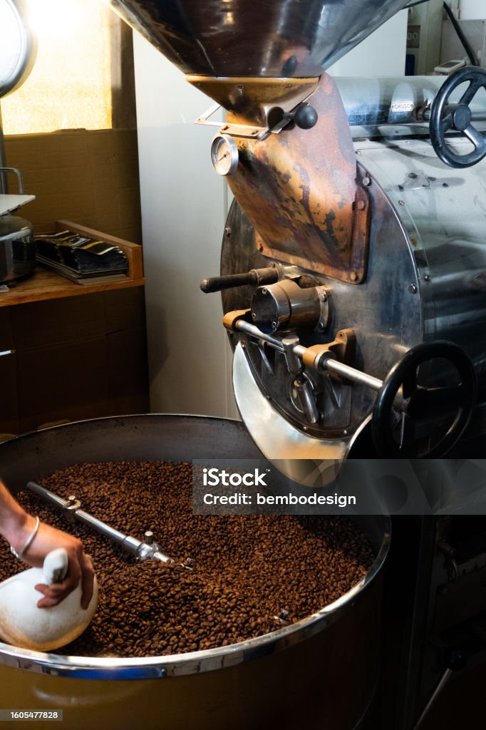 Coffee bean roaster machine Art Stock Photo