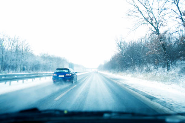 istock Snowfall, Country Road 160550293