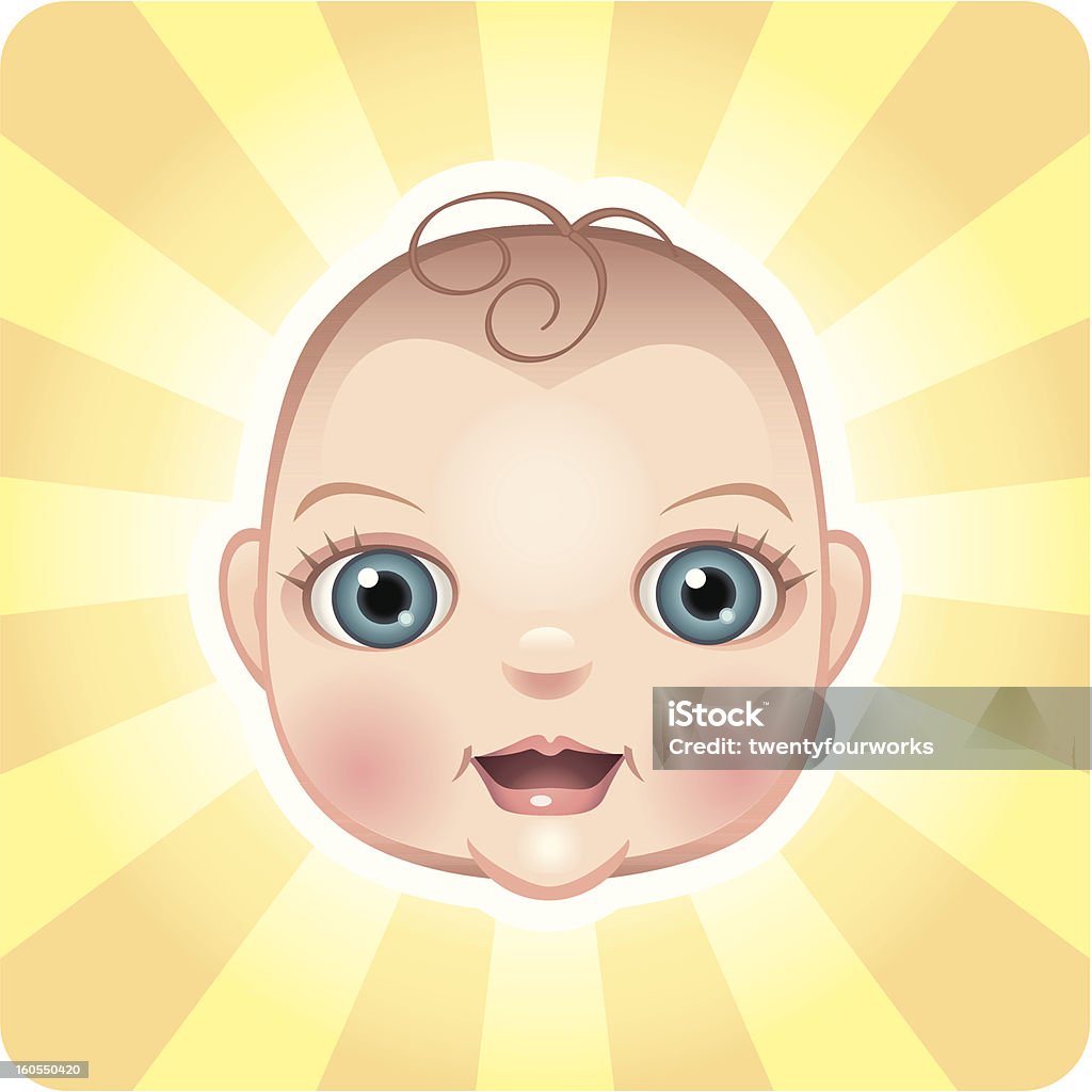 Baby Beaming A beautiful beaming baby! Baby - Human Age stock vector