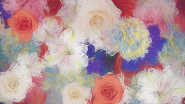 Abstract Floral Watercolor Painting Flowers Background