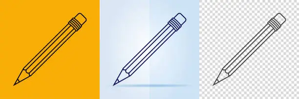 Vector illustration of Pencil icon.