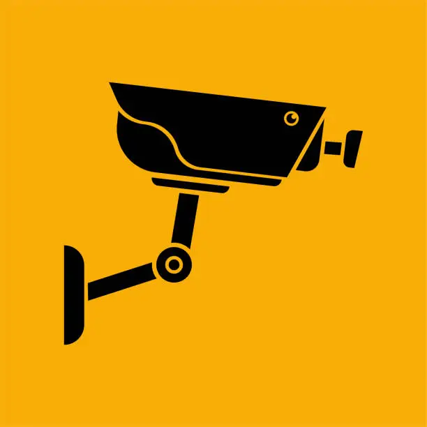 Vector illustration of Surveillance camera icon.