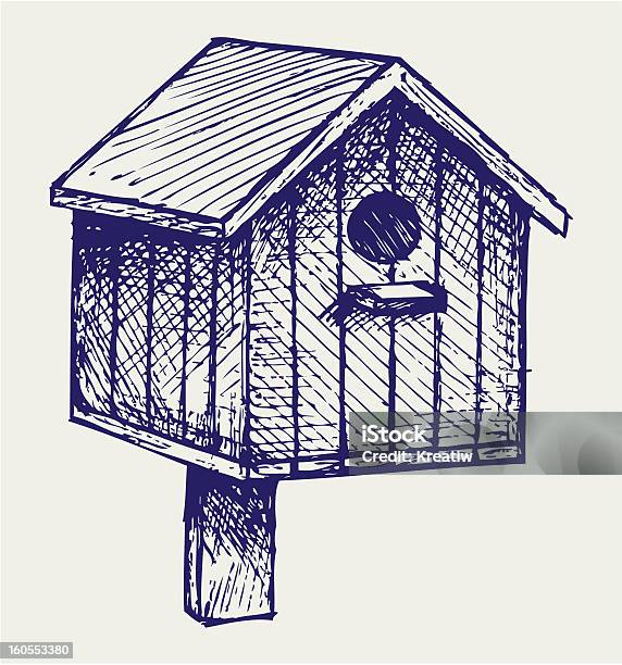 Nest Box Vogelhäuschen Stock Vektor Art und mehr Bilder von Bildkomposition und Technik - Bildkomposition und Technik, Bleistiftzeichnung, Computergrafiken