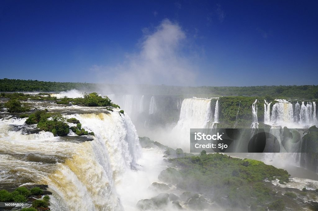Iguazu falls Iguazu falls on the border of Brazilian state Parana and Argentine province Misiones. Parana State Stock Photo