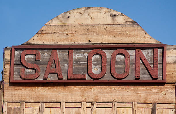 Old Western Saloon Sign stock photo
