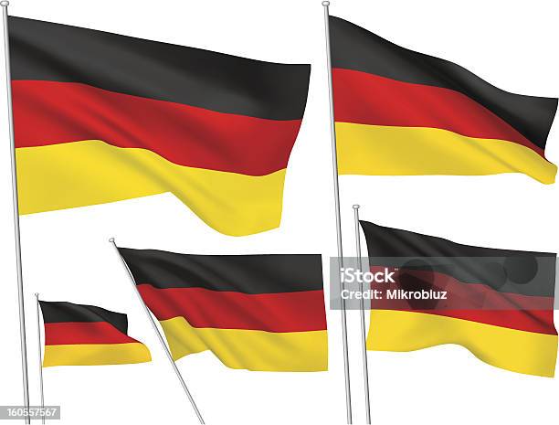 Niemcy Wektor Flagi - Stockowe grafiki wektorowe i więcej obrazów Flaga - Flaga, Niemcy, Flaga Niemiec