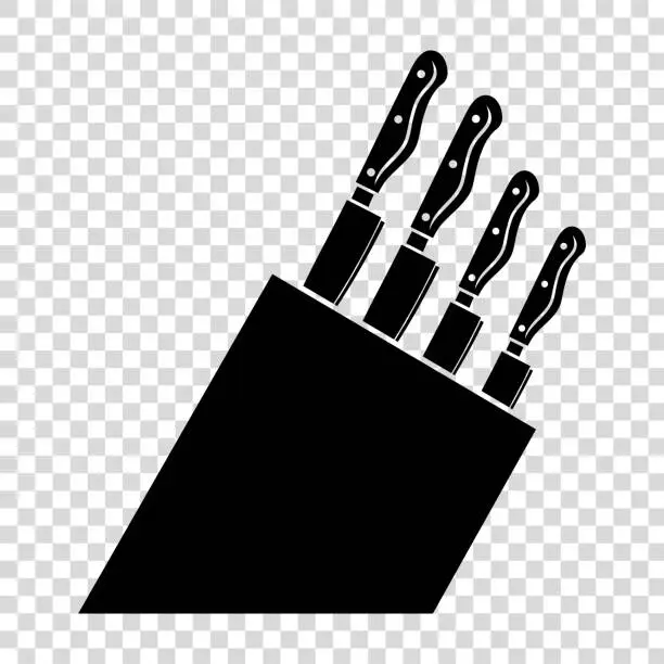 Vector illustration of Knife set icon.