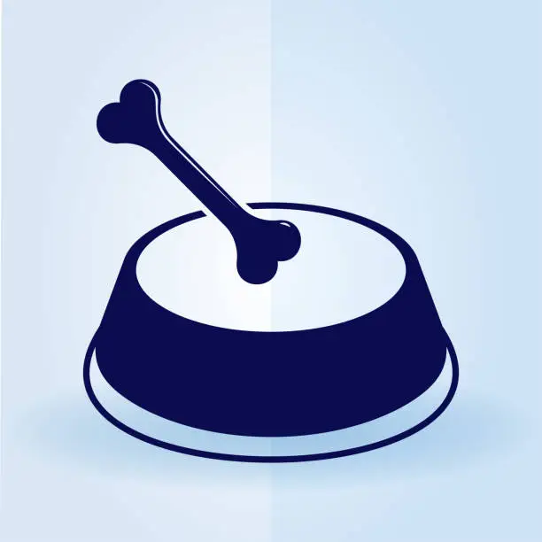 Vector illustration of Dog bowl icon.