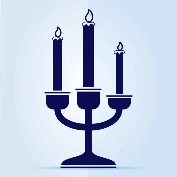 Vector illustration of Candle candlestick icon.